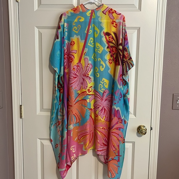 Macchiato di Ruggine beach coverup/kimono in “Palm Beach” color. - Picture 2 of 7